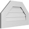 Ekena Millwork Octagonal Top Surface Mount PVC Gable Vent: Functional, w/ 3-1/2"W x 1"P Standard Frame, 26"W x 16"H GVPOT26X1601SF - alternate 2
